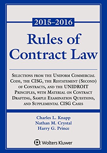9781454840596: Rules of Contract Law Statutory Supplement