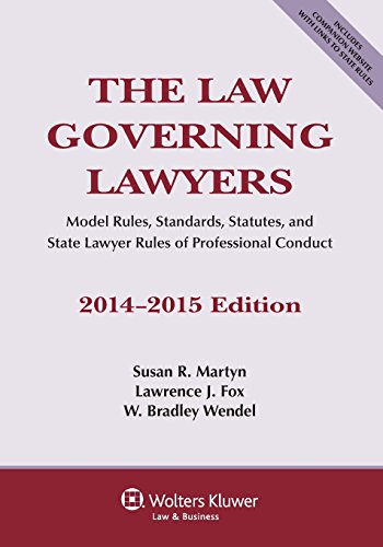Beispielbild fr The Law Governing Lawyers, National Rules, Standards, Statutes, and State Lawyer Codes, 2014-2015 Edition zum Verkauf von HPB-Movies