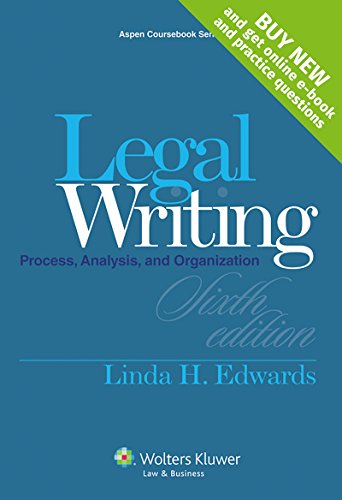 Stock image for Legal Writing: Process, Analysis and Organization [Casebook Connect] (Aspen Coursebook) for sale by Goodwill Southern California