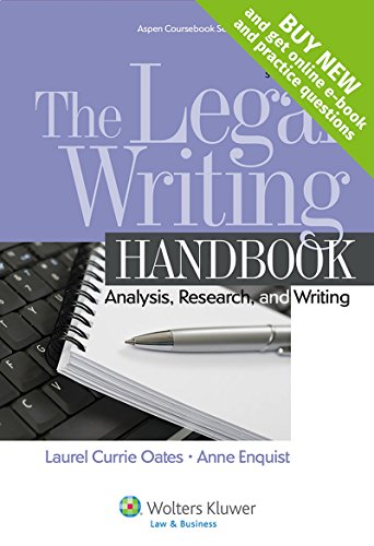 Beispielbild fr The Legal Writing Handbook: Analysis Research and Writing [Connected Casebook] (Aspen Coursebook) zum Verkauf von SecondSale