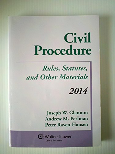 9781454841746: Civil Procedure - Rules, Statutes, and Other Materials Supplement 2014