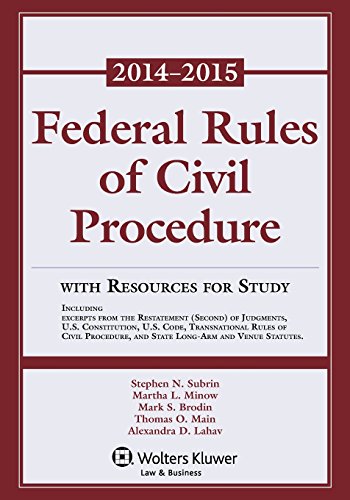 Stock image for Federal Rules of Civil Procedure with Resources for Study for sale by Irish Booksellers