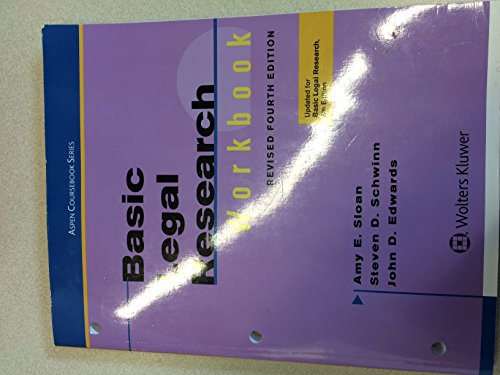 Stock image for Basic Legal Research Workbook Revised (Aspen Coursebook) for sale by Jenson Books Inc