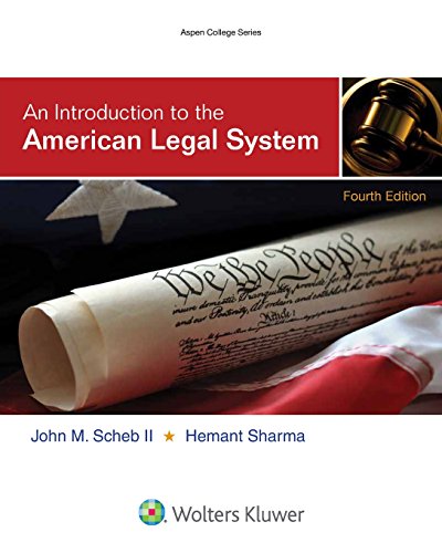 Imagen de archivo de An Introduction To the American Legal System (Aspen College) a la venta por BookHolders
