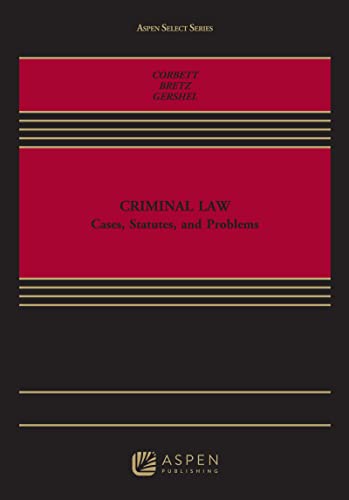 Beispielbild fr Criminal Law: Cases, Statutes, and Problems (Aspen Select Series) zum Verkauf von BooksRun