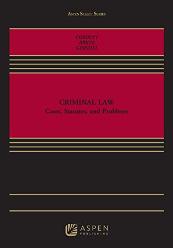 Imagen de archivo de Criminal Law: Cases, Statutes, and Problems (Aspen Select) a la venta por BooksRun