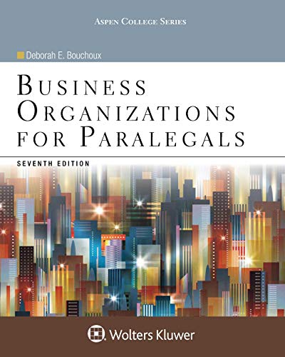 Stock image for Business Organizations for Paralegals (Aspen College) for sale by SecondSale