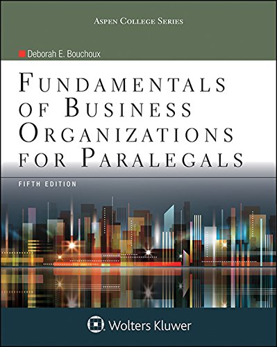 Stock image for Fundamentals of Business Organizations for Paralegals (Aspen College) for sale by SecondSale