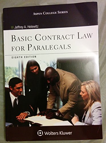 Imagen de archivo de Basic Contract Law for Paralegals (Aspen College) a la venta por HPB-Red