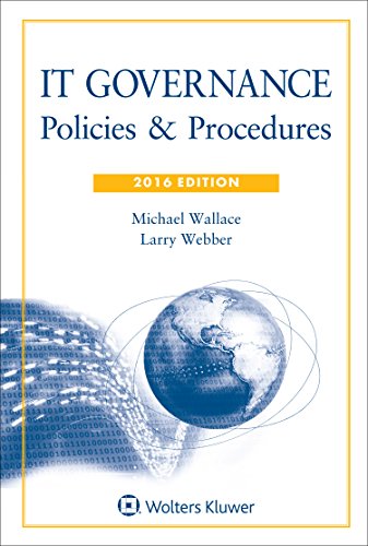 Beispielbild fr IT Governance: Policies & Procedures, 2016 Edition with CD zum Verkauf von HPB-Red