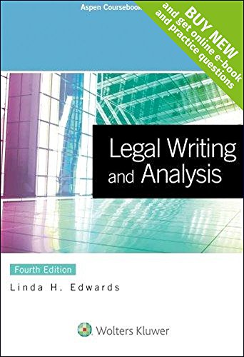 Stock image for Legal Writing and Analysis [Connected Casebook] (Aspen Coursebook) for sale by BooksRun