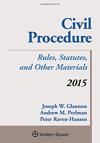 Beispielbild fr Civil Procedure: Rules, Statutes, and Other Materials, 2015 Statutory Supplement zum Verkauf von Better World Books