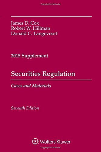 Imagen de archivo de Securities Regulation Cases and Materials 2015 Supplement a la venta por dsmbooks
