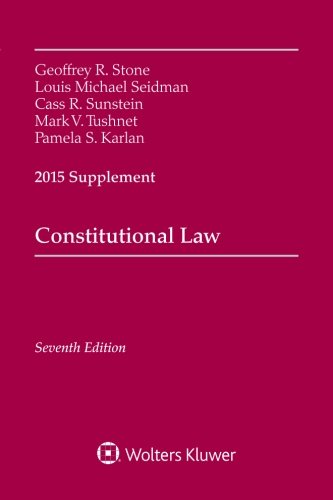 Imagen de archivo de Constitutional Law: 2015 Supplement a la venta por SecondSale