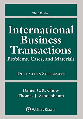 Imagen de archivo de International Business Transactions: Problems, Cases, and Materials Documents Supplement a la venta por Jenson Books Inc