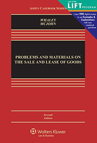 Beispielbild fr Problems and Materials on the Sale and Lease of Goods (Aspen Casebook Series) zum Verkauf von BooksRun