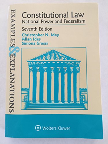 Beispielbild fr Constitutional Law : National Power and Federalism zum Verkauf von Better World Books