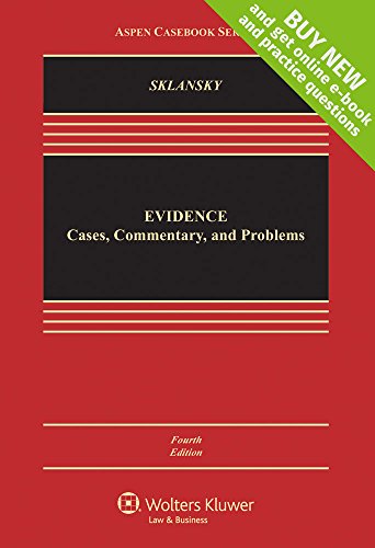 Beispielbild fr Evidence: Cases Commentary and Problems [Connected Casebook] (Aspen Casebook) zum Verkauf von BooksRun