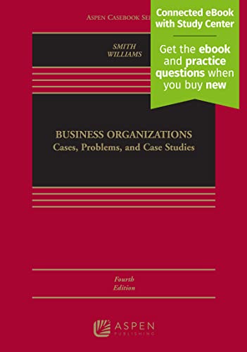 Imagen de archivo de Business Organizations: Cases, Problems, and Case Studies [Connected eBook with Study Center] (Aspen Casebook) a la venta por BooksRun