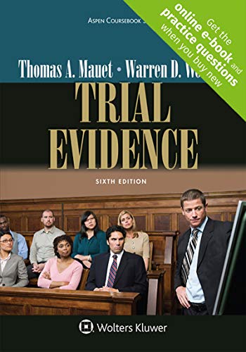 Beispielbild fr Trial Evidence [Connected Casebook] (Aspen Coursebook) zum Verkauf von KuleliBooks