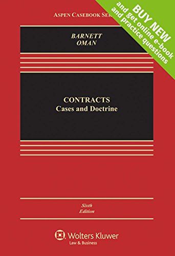 Beispielbild fr Contracts: Cases and Doctrine (Aspen Casebook) zum Verkauf von Red's Corner LLC