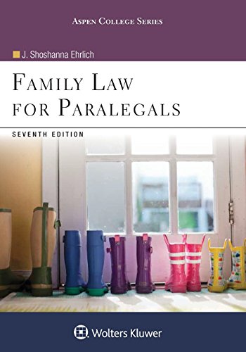 Imagen de archivo de Family Law for Paralegals (Aspen College) a la venta por HPB-Red