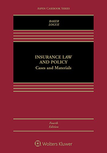 Stock image for Insurance Law and Policy: Cases and Materials (Aspen Casebook) for sale by BooksRun