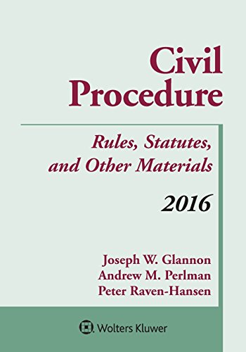 Imagen de archivo de Civil Procedure : Rules Statutes and Other Materials 2016 Supplement a la venta por Better World Books