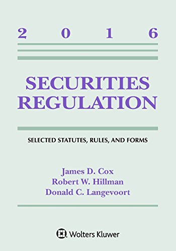Beispielbild fr Securities Regulation: Selected Statutes Rules and Forms: 2016 Supplement (Supplements) zum Verkauf von SecondSale