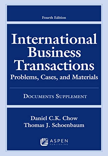 Beispielbild fr International Business Transactions: Problems, Cases, and Materials, Fourth Edition, Documents Supplement (Supplements) zum Verkauf von BooksRun