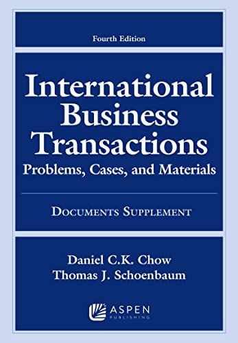 Imagen de archivo de International Business Transactions: Problems, Cases, and Materials, Fourth Edition, Documents Supplement (Supplements) a la venta por BooksRun