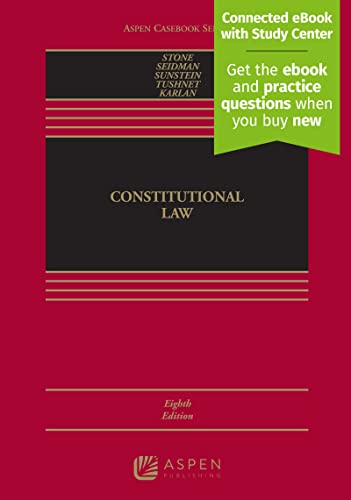 Beispielbild fr Constitutional Law [Connected eBook with Study Center] (Aspen Casebook) zum Verkauf von BooksRun