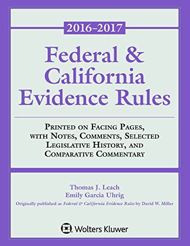 Beispielbild fr Federal & California Evidence Rules: 2016-2017 Supplement (Supplements) zum Verkauf von SecondSale