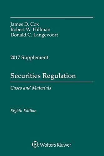 Imagen de archivo de 2017 Case Supplement: Securities Regulation: Cases and Materials, eighth edition a la venta por RiLaoghaire