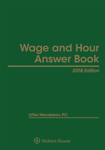 Stock image for Wage and Hour Answer Book, 2018 Edition for sale by HPB-Red