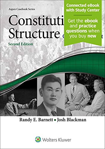 Beispielbild fr Constitutional Structure: Cases in Context [Connected eBook with Study Center] (Aspen Casebook) zum Verkauf von BooksRun