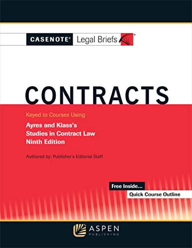 Beispielbild fr Casenote Legal Briefs for Contracts Keyed to Ayres and Klass zum Verkauf von Better World Books