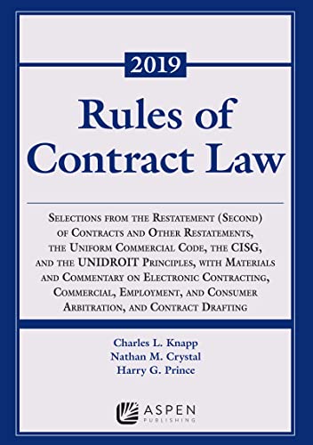 Imagen de archivo de Rules of Contract Law 2019 Edition (Supplements) a la venta por BooksRun