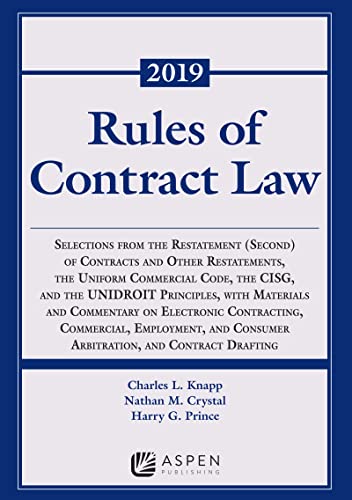 Stock image for Rules of Contract Law 2019 Edition (Supplements) for sale by BooksRun