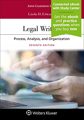 Imagen de archivo de Legal Writing: Process, Analysis, and Organization [Connected eBook with Study Center] (Aspen Coursebook) a la venta por Blue Vase Books