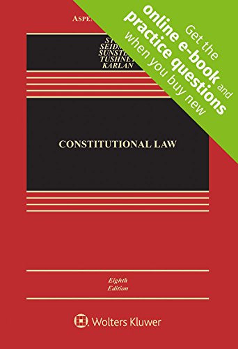 Imagen de archivo de Constitutional Law (Aspen Casebook) a la venta por GoldenWavesOfBooks