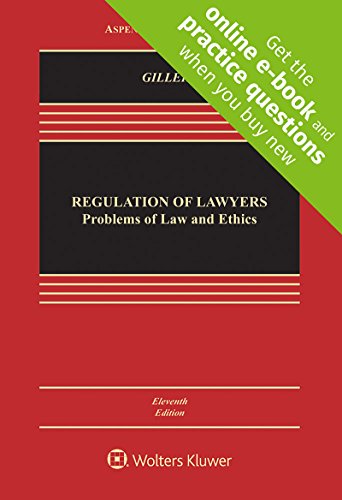 Beispielbild fr Regulation of Lawyers: Problems of Law and Ethics zum Verkauf von Buchpark