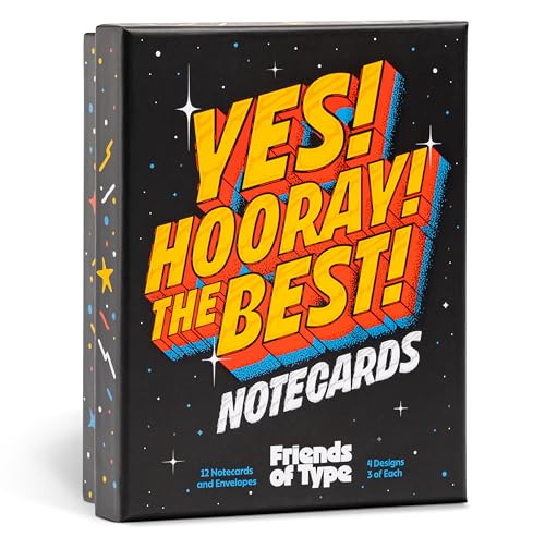 Stock image for Yes! Hooray! The Best! A Notecard Collection by Friends of Type for sale by Lakeside Books