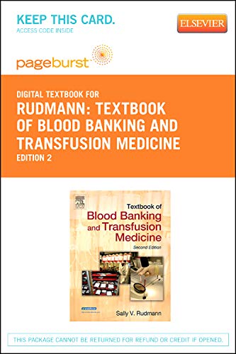 Imagen de archivo de Textbook of Blood Banking and Transfusion Medicine - Pageburst Digital Book (Retail Access Card), 2e a la venta por Revaluation Books