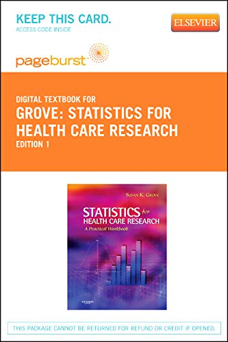 9781455734887: Statistics for Health Care Research: Pageburst Retail