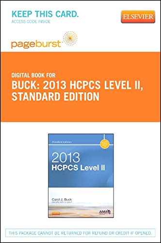 2013 HCPCS Level II Standard Edition - Elsevier eBook on VitalSource (Retail Access Card) (9781455774241) by Buck MS CPC CCS-P, Carol J.