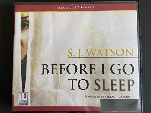 Imagen de archivo de Before I Go To Sleep by S. J. Watson a la venta por The Yard Sale Store