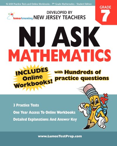 9781456350376: Nj Ask Practice Tests and Online Workbooks - 7th Grade Mathematics: Developed by Expert Teachers
