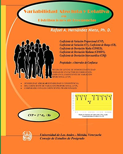 Beispielbild fr Variabilidad Absoluta y Relativa en Distribuciones de Frecuencias / Absolute and Relative Variability Frequency Distributions: Coeficientes E . / Coefficients and Confidence Intervals zum Verkauf von Buchpark