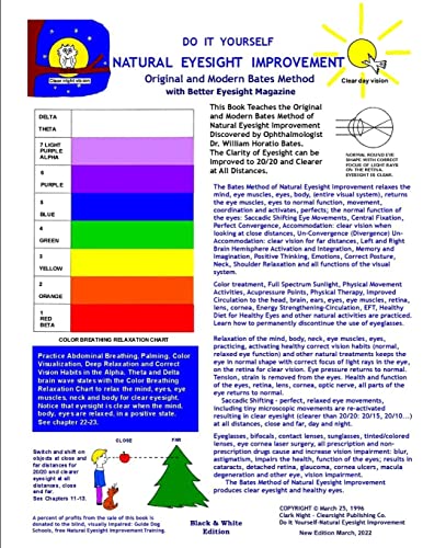 Beispielbild fr Do It Yourself - Natural Eyesight Improvement - Original and Modern Bates Method: with Better Eyesight Magazine by Ophthalmologist William H. Bates (Black & White Edition) zum Verkauf von Lucky's Textbooks